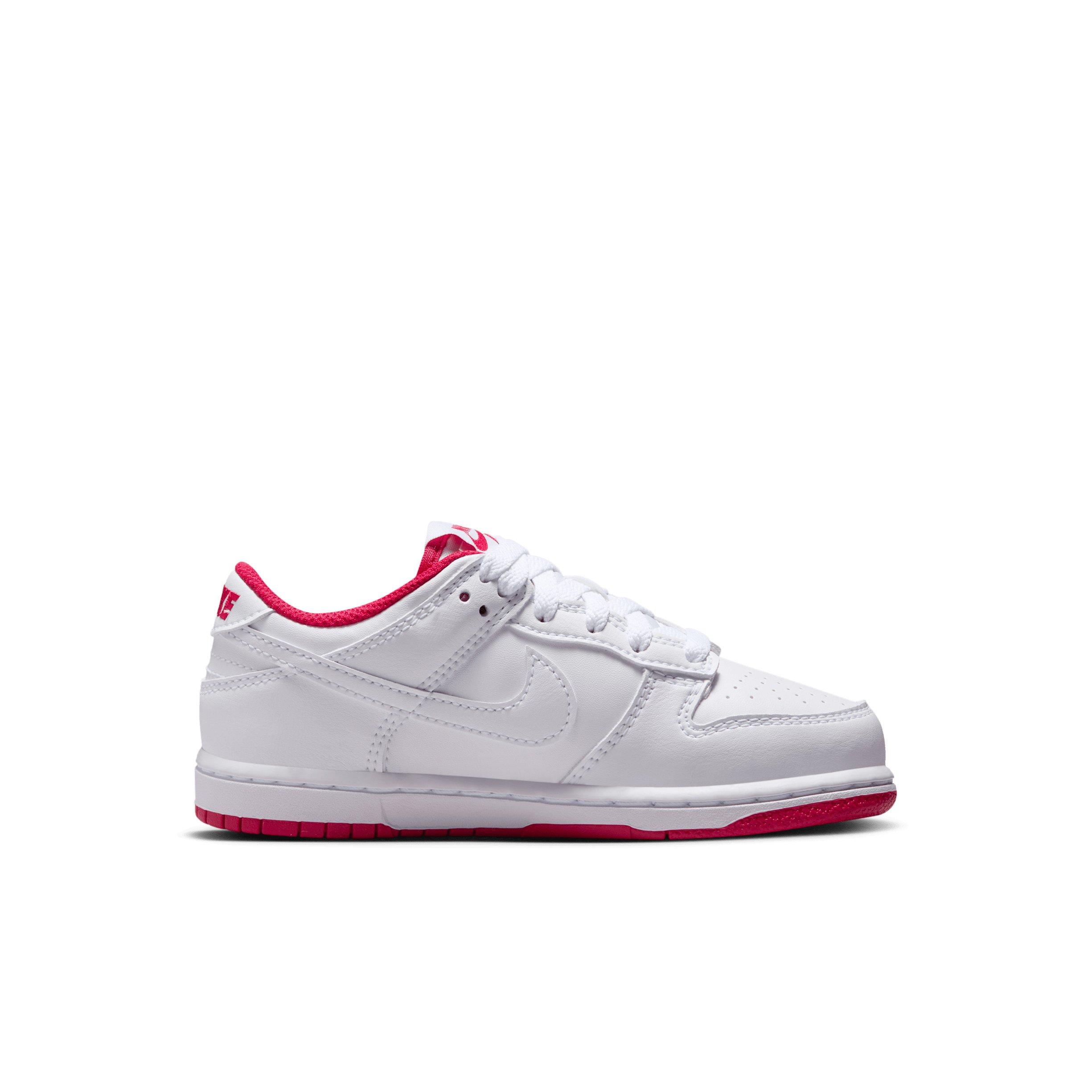 Nike Dunk Low "White/University Red/White" Preschool Boys' Shoe - WHITE/RED/WHITE